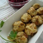 Ciuperci umplute cu carne de pui