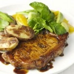 Porc cu otet balsamic si nasturel