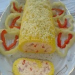Rulada aperitiv cu branza si sunca