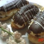 Eclere cu crema de vanilie