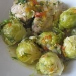 Varza de Bruxelles cu legume si pui