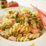 Fructe de mare cu paste multicolore